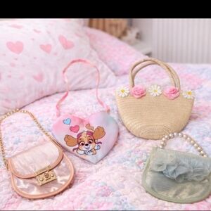 Heart-Shaped Pink Kids Bag